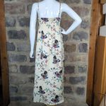 Pink Martini Dress Maxi Woman's Size XS Bird Floral Print Summer Lined Braided Photo 6