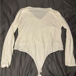 White Birch Asymmetrical White Bodysuit Photo 1