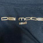 DAI MODA Black Swirl Print Long Sleeve V Photo 2