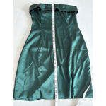 MABLE emerald Green satin Strapless tube Mini Dress S Photo 8