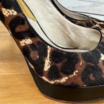 Michael Kors York Leopard Print Calf Hair Platform Peep Toe Pump Brown Black 7.5 Photo 6