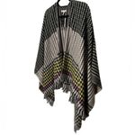 Maje  Emilie Houndstooth Print Cape Shawl Wrap OS Photo 3