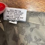 CP Shades Tunic Top Womens Medium Green Floral Button Up Rayon Jacquard V-Neck M Photo 8