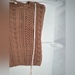 Moon and Madison sweater collection NWT large crochet long sleeve crewneck style Brown Photo 3
