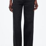 Madewell Low Slung Baggy Jeans Wide Leg Garza Wash Black Relaxed US 25 NWT Photo 1