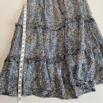 Anthropologie Blue Floral Kira Smocked Off Shoulder Boho Peasant Midi Dress 4 Photo 11