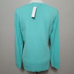 New York And Company Waverly Turquoise Argyle Vneck Sweater Size Medium Photo 4