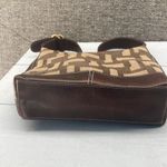 Nine West Bag Small Monogrammed Vintage Pleather Brown Cute Photo 2
