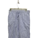 H&M  Blue White Striped Pull on Elastic drawstring pants size XS beach vacation Photo 1