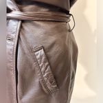 Spiegel Vintage Together Genuine Leather Short Trench Coat Brown Size Medium Photo 4