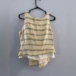 VTG POSITIVE ATTITUDE Pantsuit Set Tank Top Pattern Yellow Boho Size S M Size 10 Photo 11