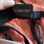 ICOLLECTION Euphemia Mesh Bralette Size 3X Peach Lined Sexy Hot Seductress Pink Photo 7