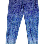 Vineyard Vines Performance Leggings Blue Ombre Leaf Print Size Small Photo 0
