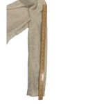 British Khaki One Button Woven Linen Structured Blazer Women's Size XS Light Tan Photo 8