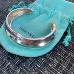 Tiffany & Co. Sterling Silver Nature Leaf Cuff Bangle Bracelet 925 6” Photo 3