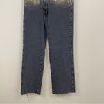 ZARA NWT  Straight Leg Metallic High‎ Rise Foil Jeans Size 2 Photo 3