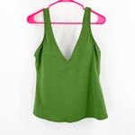 Robin Piccone Ava Tie Back Tankini Top Size Large Green NWOT Open Back Swim NEW Photo 3