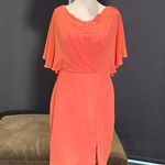 Women’s Chiffon Knee Length Dress with Draping Sleeves & Zip Up Back Size 12 Photo 0
