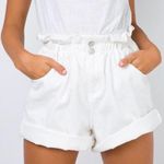 Princess Polly White Paperbag Shorts Photo 0