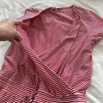 Vineyard Vines  Knit Red & White Striped Crossover Romper Size Medium‎ Photo 3