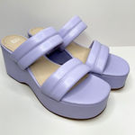 BP Raquelle Wedge Sandal Womens Size 8.5 in Purple Slip On Platform Photo 0