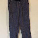 Athleta Size 4 Stripe Bali Linen Trouser Pants Style Photo 0