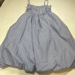 Sea NY Striped Poplin Balloon Hem Midi Dress Size 10 Blue Photo 2