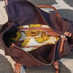 Kate Spade  Vintage Brown Nylon & Tan Leather Trim & Handled Women's Satchel Photo 3