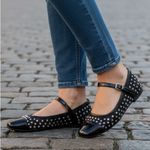 NEW NY & C Mary Jane Ballet Flats with Rhinestones Square Toe Black Mesh Fabric Size 8 Photo 0