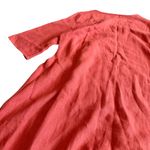 Bryn Walker  100% Linen Flowy Asymmetrical Cut Mini Dress 3/4 Sleeves Sz Medium Photo 6