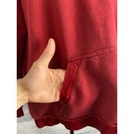 Soft Surroundings Sweatshirt Womens PM Satin Trim Fleece Lining Pocket Wine Red Photo 1