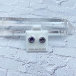 Rainbow Topaz CZ 7mm Sterling Silver Stud Earrings Photo 1