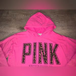 PINK - Victoria's Secret PINK Victoria’s Secret Y2K Hot Pink Cheetah Hoodie Early 2000’s Girly Large Photo 3