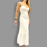 Reformation  Enya Midi White Dress Photo 6