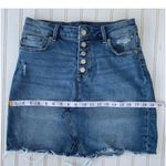 Maurice's medium wash distressed high rise denim jean skirt size 6 Photo 4