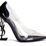 Saint Laurent Patent Calfskin PVC Opyum Black Size 38 Photo 0