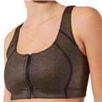 Solid & Striped NWT! High Tide Zip Front Bra Gold Foil - Size 2XL Photo 4