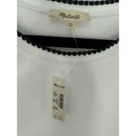 Madewell NEW Side-Cinch Muscle Tee Women XL White Black Trim Casual Minimalist Photo 5
