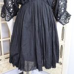 Free People  Bella Note Eyelet Black Boho Short Casual Baby Doll Dress [small] Photo 9