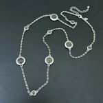 Lia Sophia Silver-tone Molecule Black Sparkly Center Accent 30”Necklace 31g. Photo 7