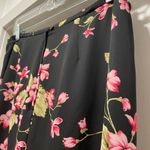 Liz Claiborne VTG 90s Y2K First Issue  Black Pink Floral Mid-Length Career Skirt Photo 8