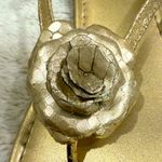 Antonio Melani Floral Gold Flat Sandal Size 10 Photo 4