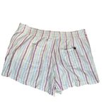 Gap ‎ Linen Blend Shorts Womens XL Striped Yellow Pink Blue High Rise Beach Boho Photo 1