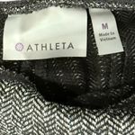 Athleta  Black Gray Herringbone Metro Legging Skinny Stretch Pants size M Pockets Photo 4