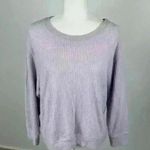 FOR THE REPUBLIC Purple Long Sleeve Scoop Neck Top Size M Photo 0