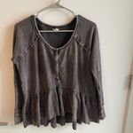 We The Free Free People Coastline Peplem Top Grey Photo 1