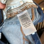 Loft High Rise Slim Flare Jeans in Dark Wash Frayed Hem Size 32/14 Photo 8