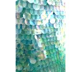 VTG Norma Kamali Iridescent Paillette Dress 1980s Mermaid Glam Disco Era S Green Photo 3