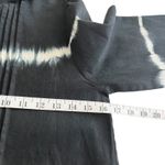 Steph Black Denim Tie Dye Baby Doll Long Sleeve Exaggerated Collar Dress XS/S Photo 9