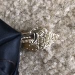 Black Ruffled Atlanta Shell Logo Cosmetic Bag Photo 2